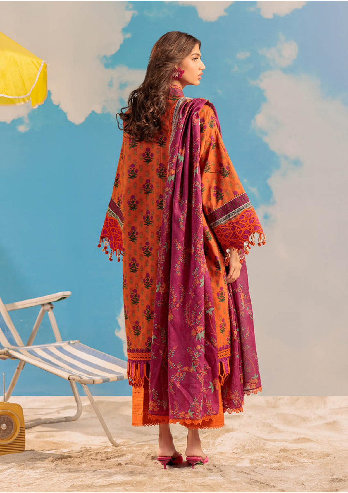 BONANZA DORIA LAWN UNSTITCHED 3 PIECE โก๐๐