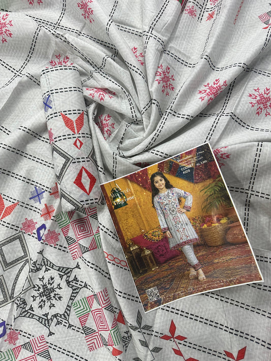 Almeerah Ting Tone Unstitched Kids 2Pcs Collection