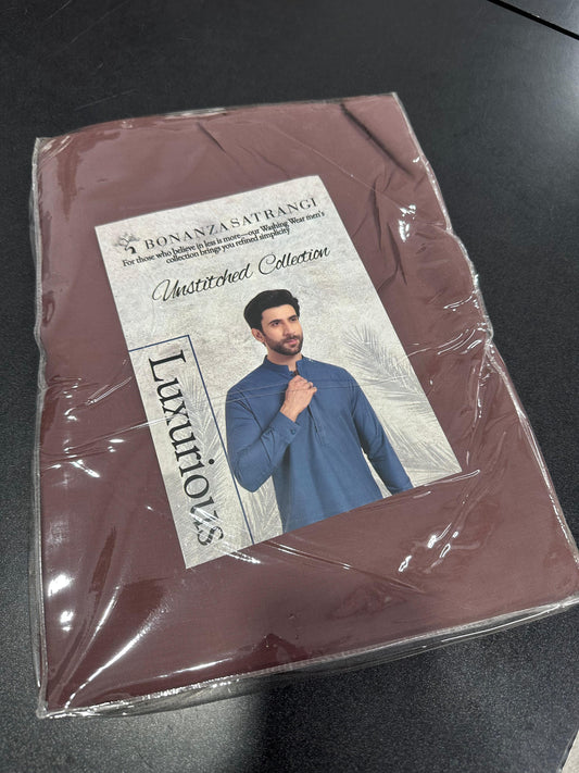 BONANZA SATRANGI GENTS UNSTITCHED SHALWAR KAMEEZ WASH & WEAR SUIT ✨🔥