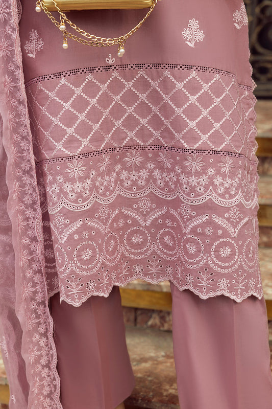 Lakhany T-Pink Eid Collection Unstitched ChikanKari 3 Piece ๐ฅ