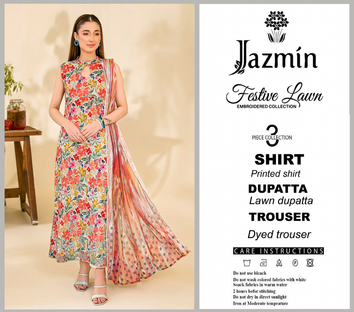 Jazmine Lawn Unstitched 3 Pieces ❤️🔥 Volume 2