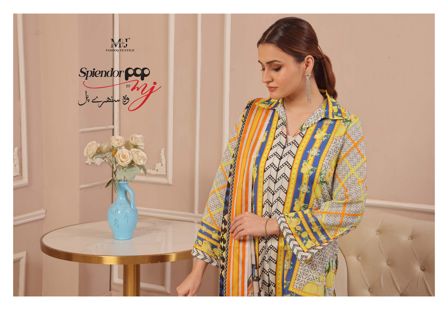 100% Original Spiendor Pop by MoosaJee Farooq Textile Lawn Unstitched 3 Pieces ❤️🔥