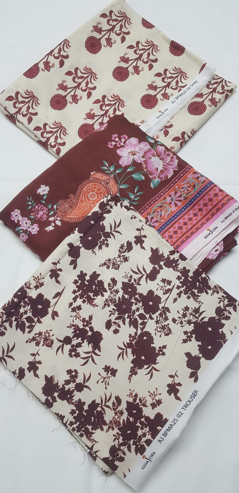 Asim Jofa,Khaadi, Bonanza Satrangi Unstitched Lawn 3P Chiffon Dupatta