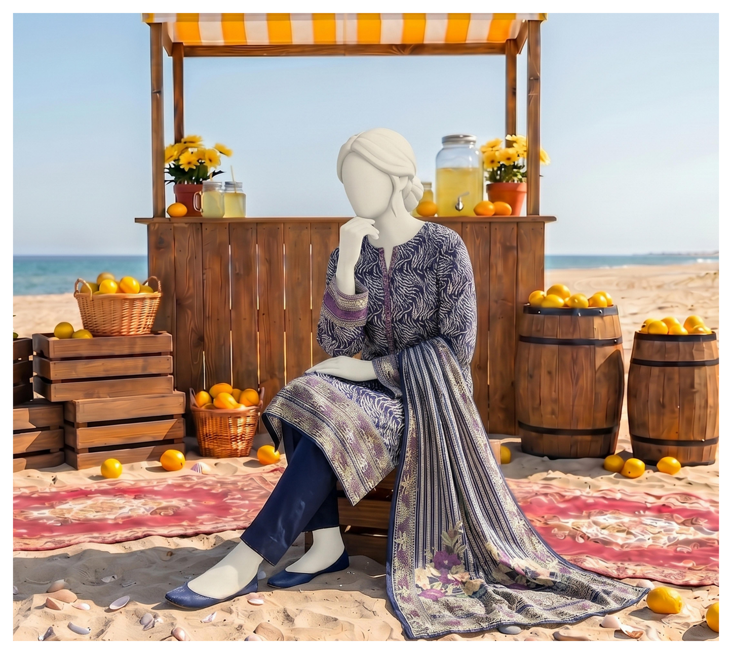 SAWERA-E-SAHIL Printed Lawn Collection D-05