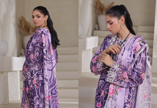 MOOSAJEE EMBROIDERY PATCH ORIGINAL CUTWORK LAWN 3PIECE 👌🔥