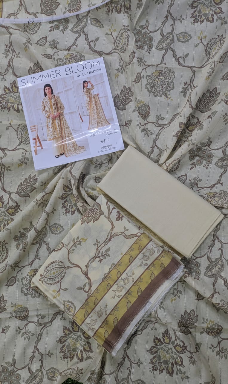 Summer Bloom Lawn 3PC Unstitched Collection Design # 10