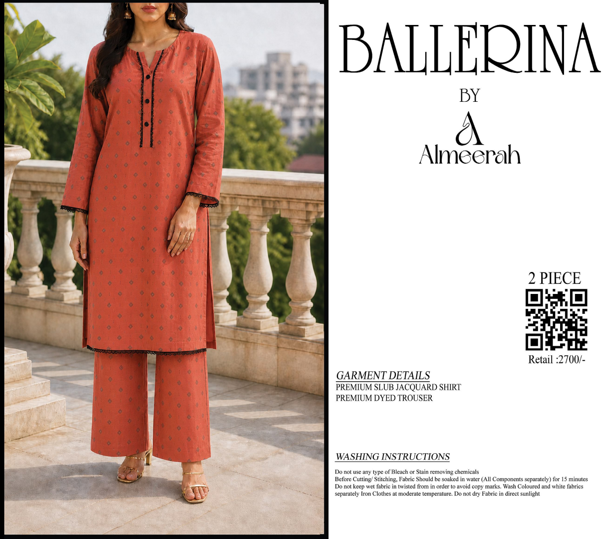 BALLERINA BY ALMEERAH D-9 - 2PCS JACQUARD COLLECTION