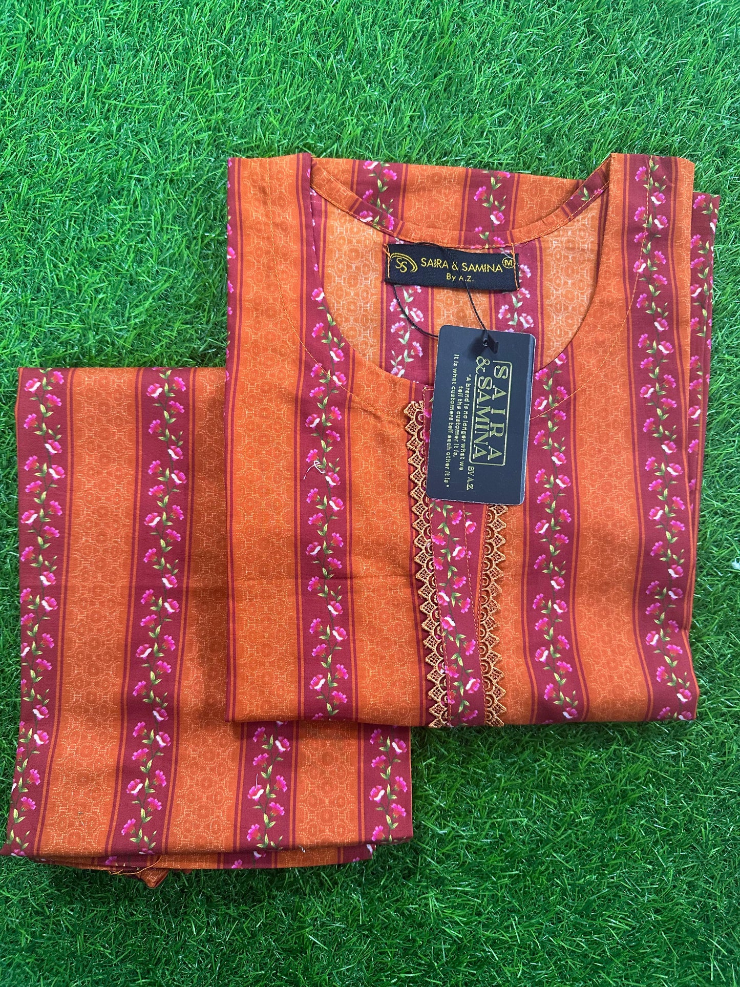 Saira & Samina Stitched CORDSET 2PCs Pure Lawn β Ready to Wear Collection
