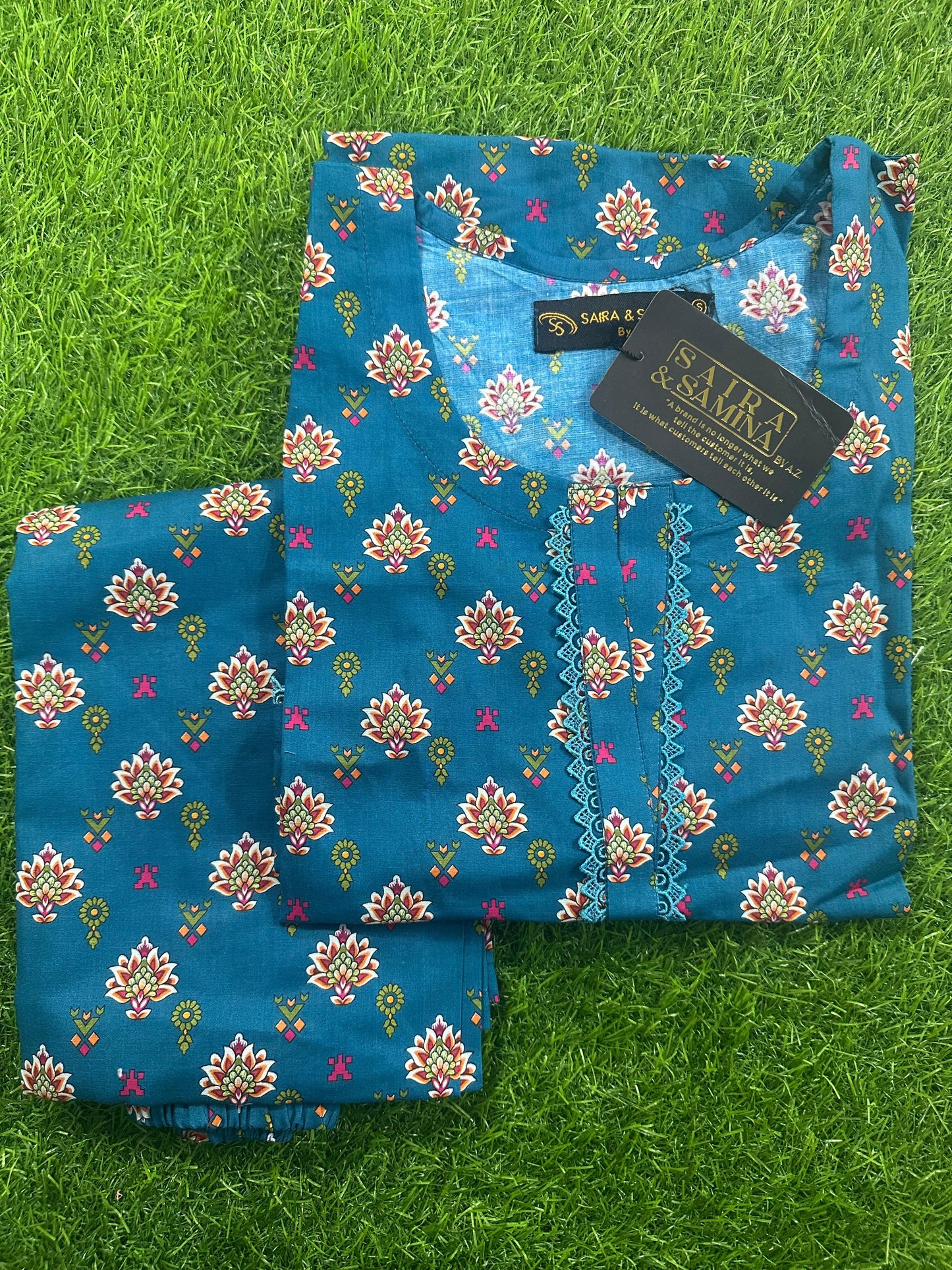 Saira & Samina Stitched CORDSET 2PCs Pure Lawn β Ready to Wear Collection