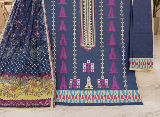 Bonanza Satrangi Dark Blue 2PCs Lawn