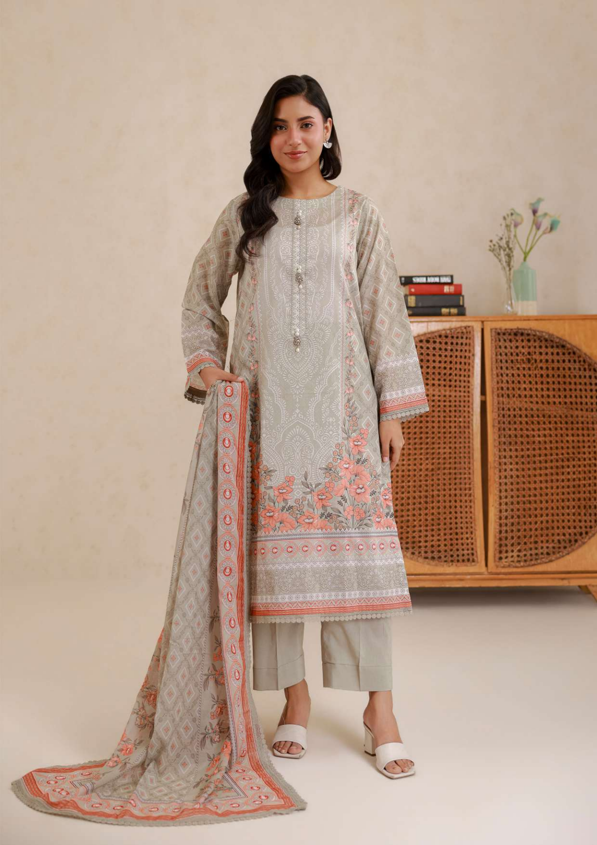 ZELLBURY Unstitched Lawn Collection 2026 Design # WUS26X30754