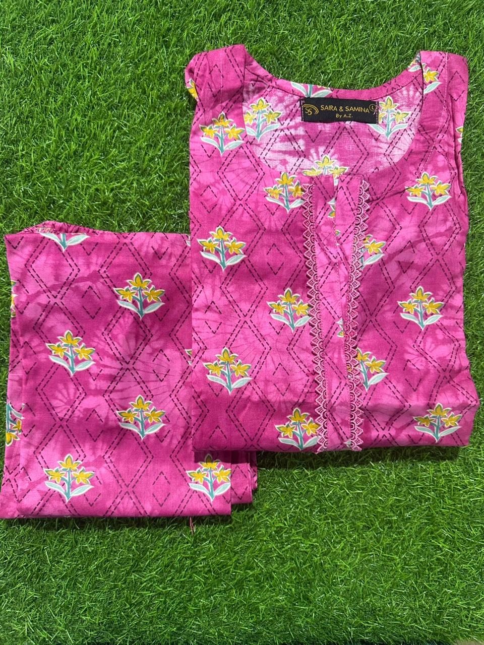 Saira & Samina Stitched CORDSET 2PCs Pure Lawn β Ready to Wear Collection