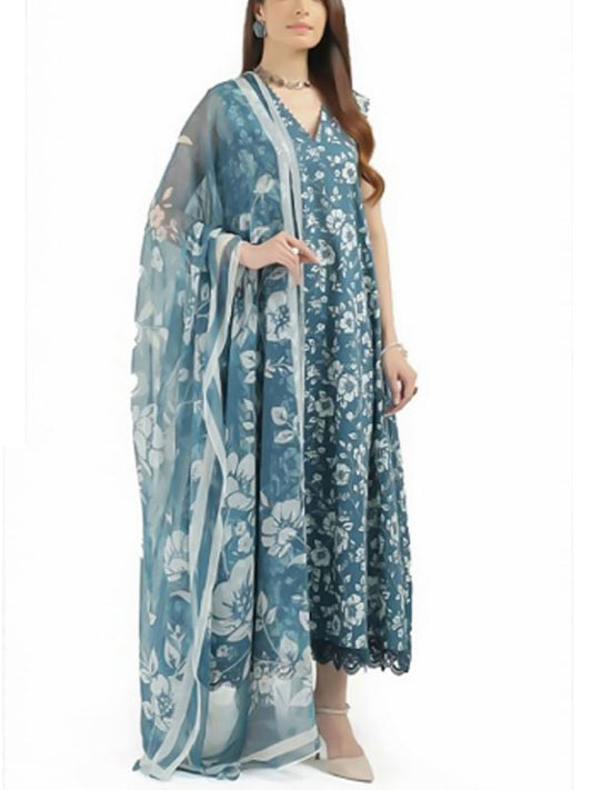 Bareeze Unstitched Lawn 90/70 Quality 3 Pieces