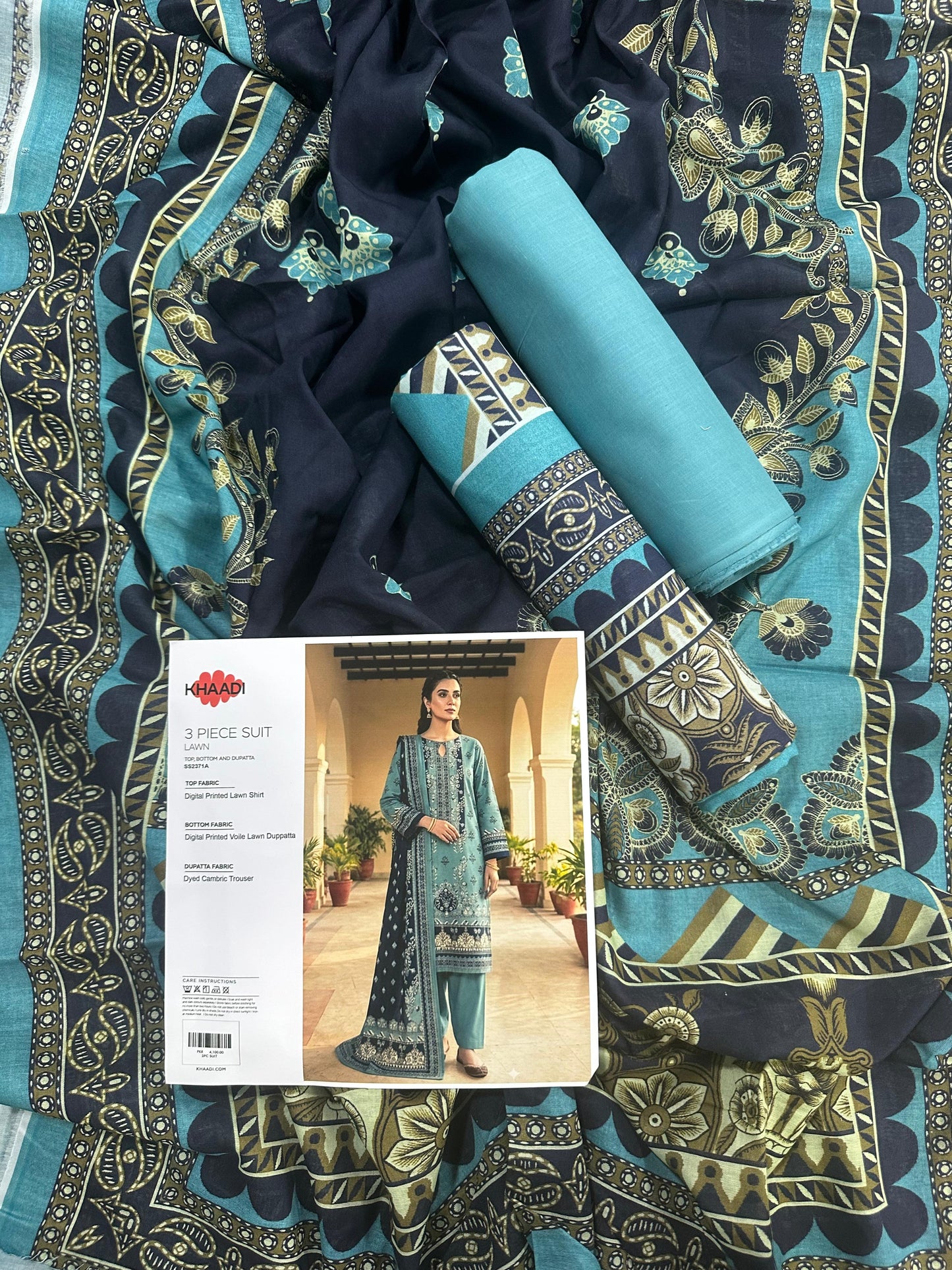 Khaadi (D.C:-SS2371A) 3Pcs Digital Printed Lawn Collection