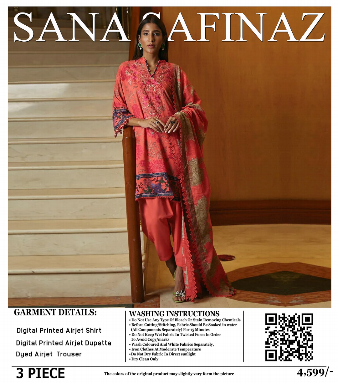 Sana Safinaz Lawn Unstitched 3 Pieces ❤️🔥