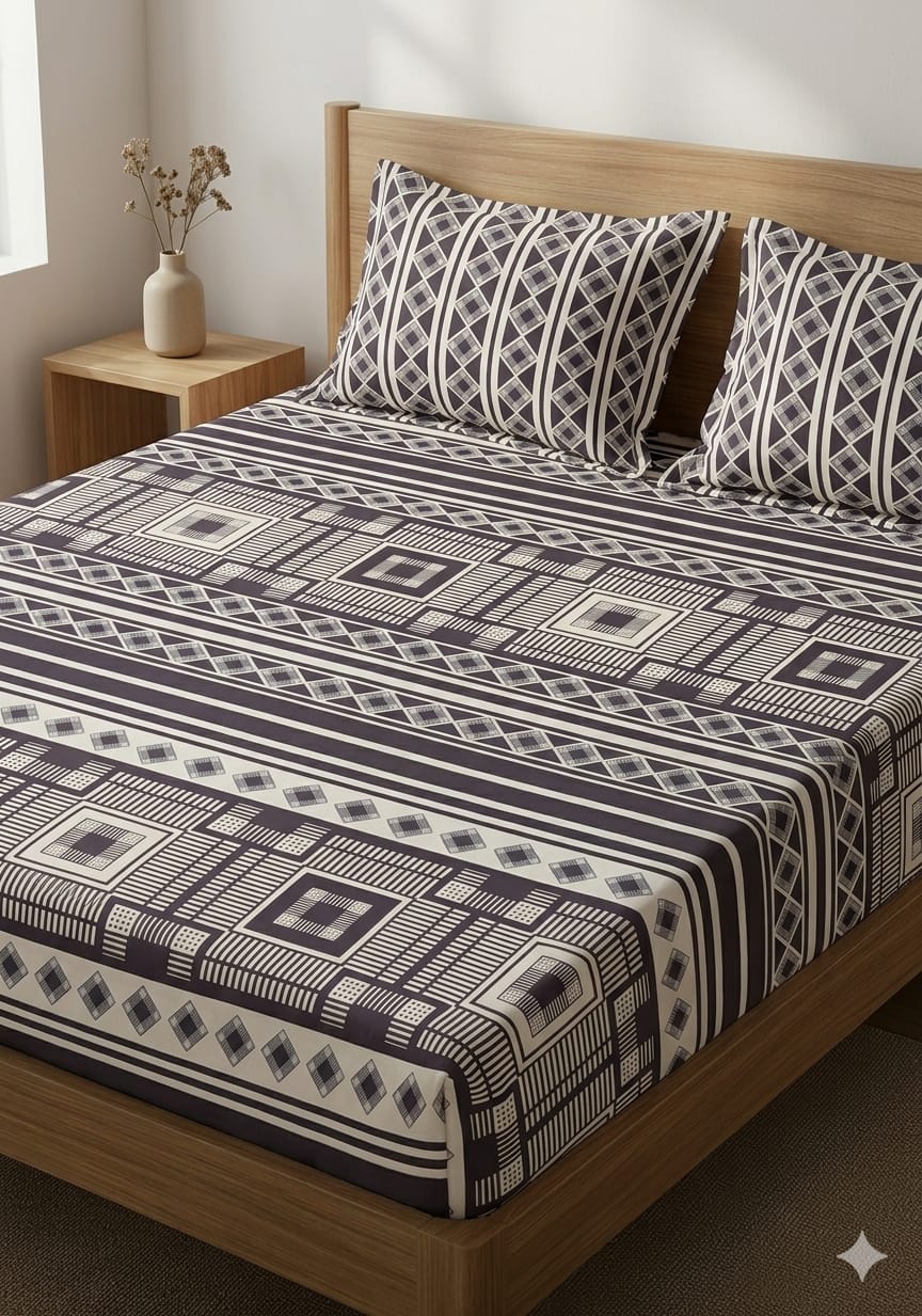 SALONIKA PURE COTTON BEDSHEETS Most Demanding Collection Full Printed King Size Bedsheets