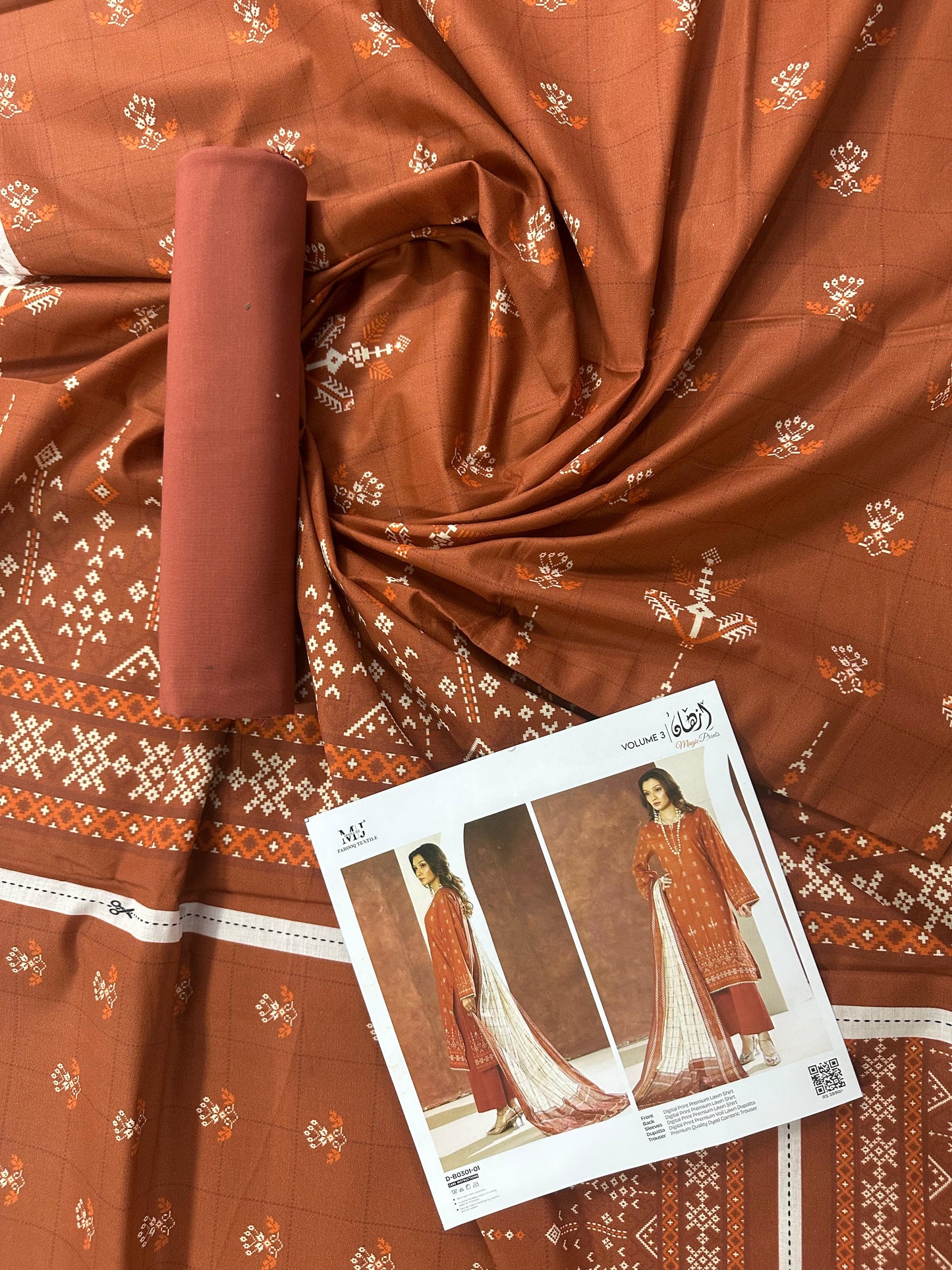 Moosajee Premium Unstitched Collection Digital Printed 2-Piece Suit