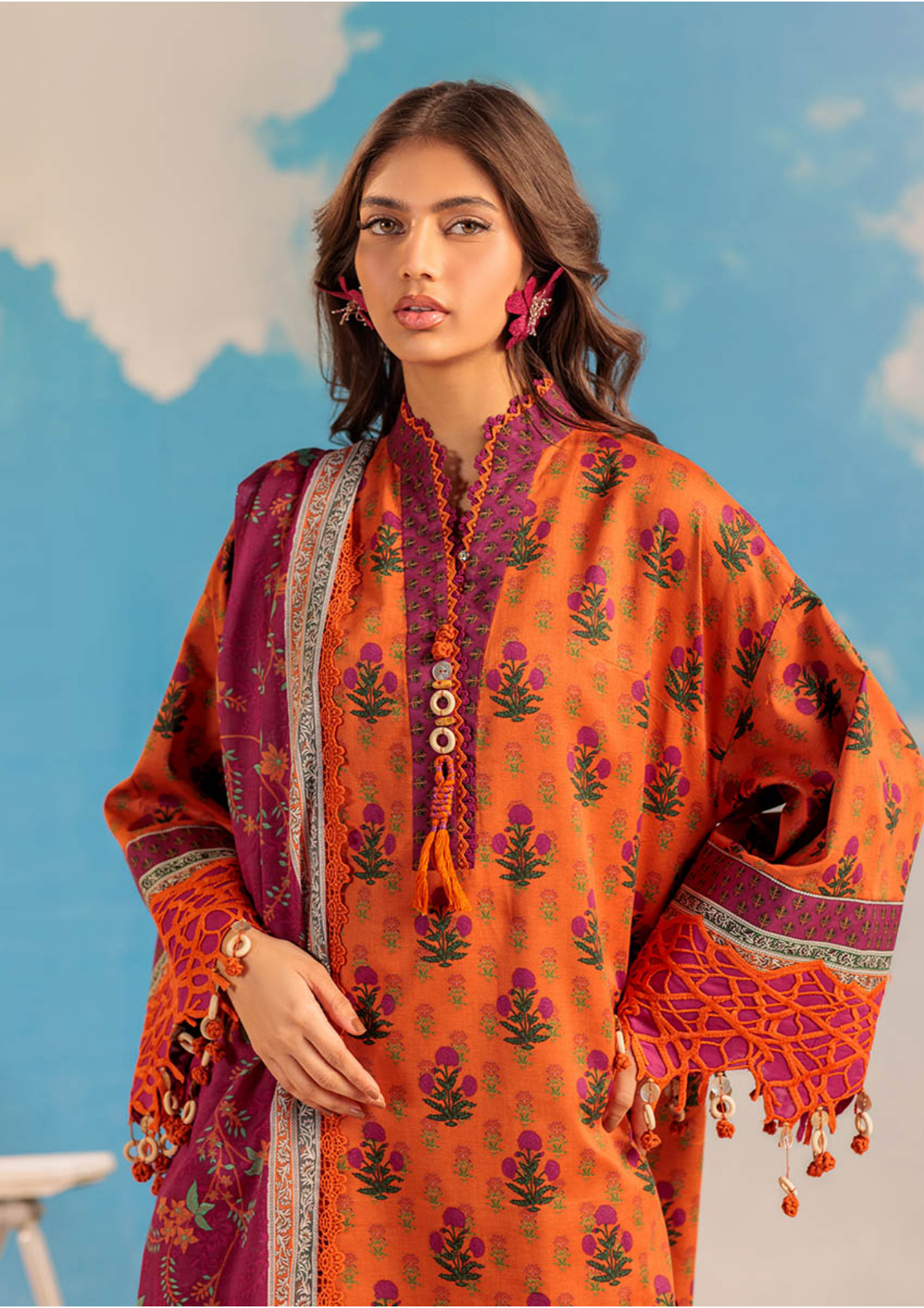 BONANZA DORIA LAWN UNSTITCHED 3 PIECE โก๐๐