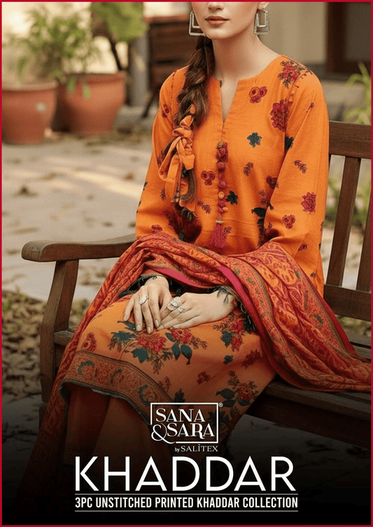 Salitex Khaddar Unstitched 3 Piece 🔥✨
