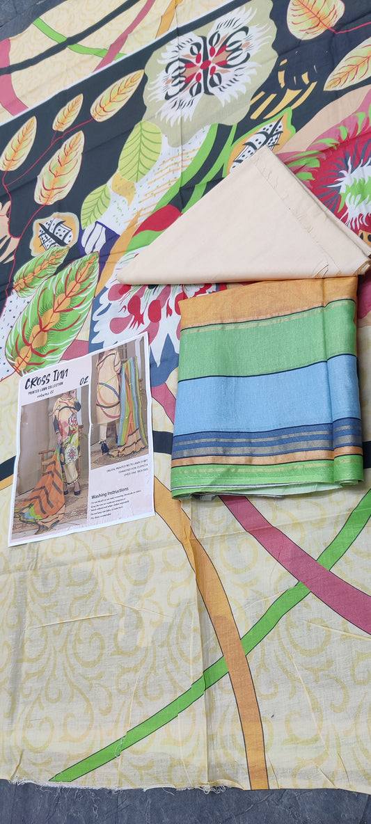 CROSS INN Premium Printed Unstitched Collection โจ