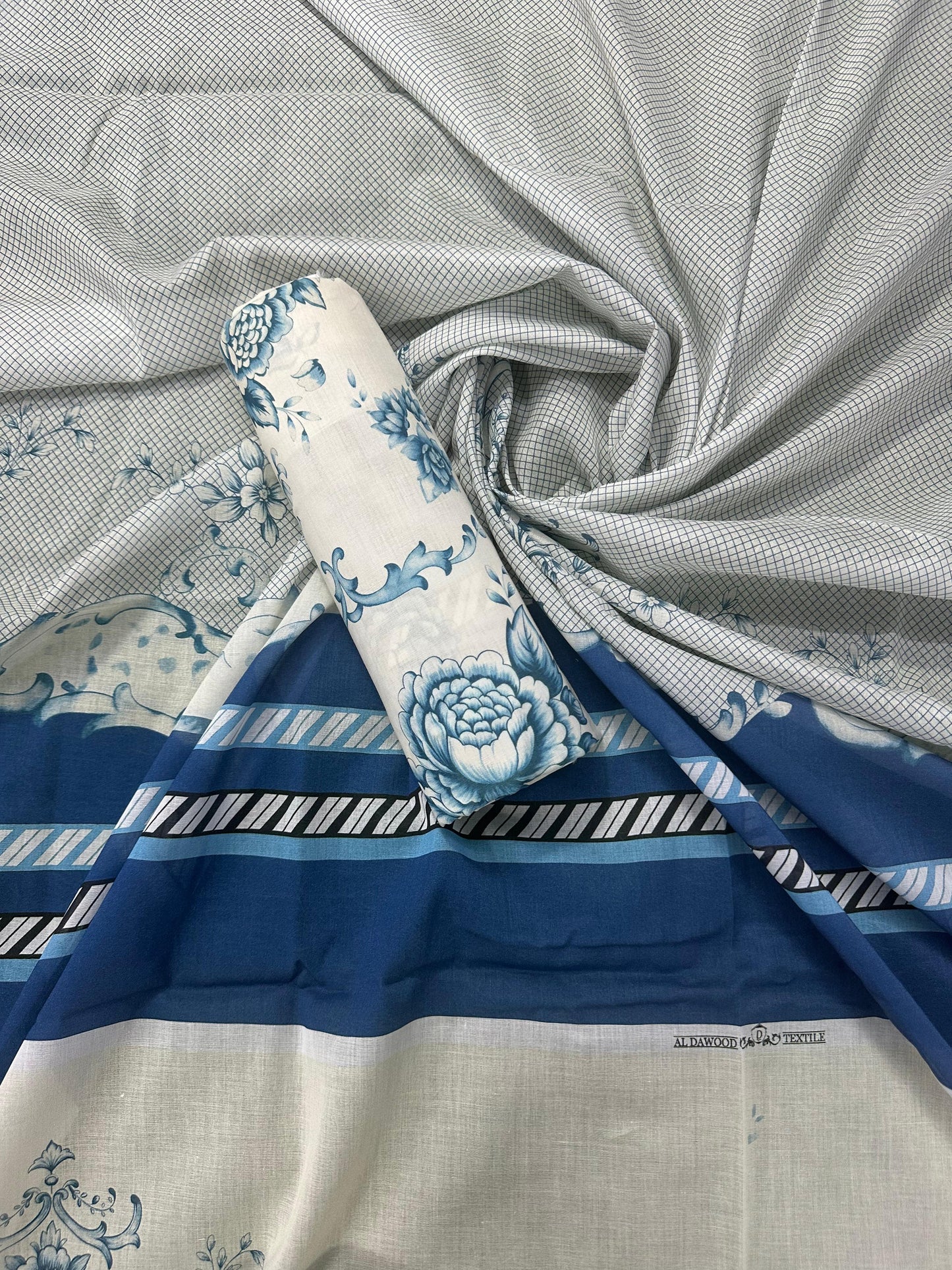Al Dawood Textile D#8 (S+T) Unstitched Printed Cordset Collection