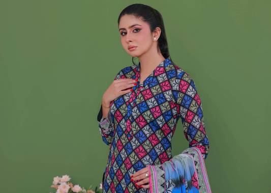 LEAVES By Jawed Arts®️ 🌿  ✨ Premium Unstitched 3pcs Printed Collection ✨