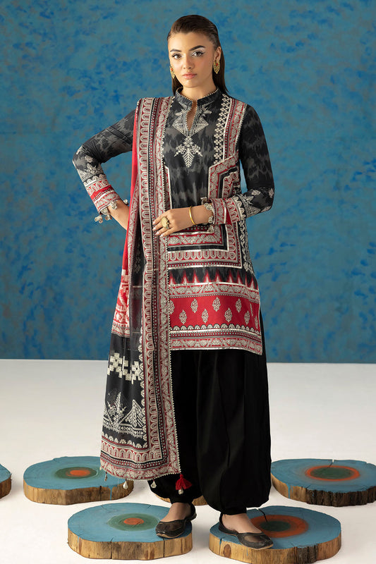 AsimJofa Black Printed 3Pcs