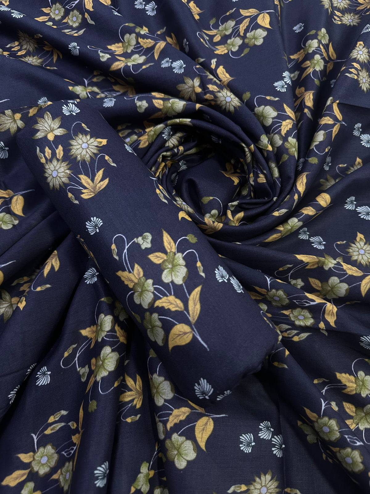 Sapphire & Bareeze Navy 2Pcs All-Over Printed