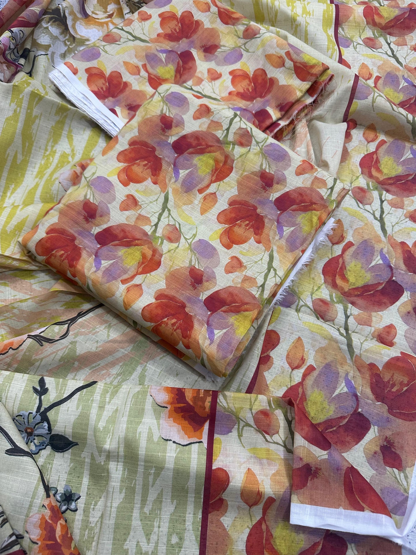 Ego Doria Lawn Unstitched AllOver 3Pcs ππ