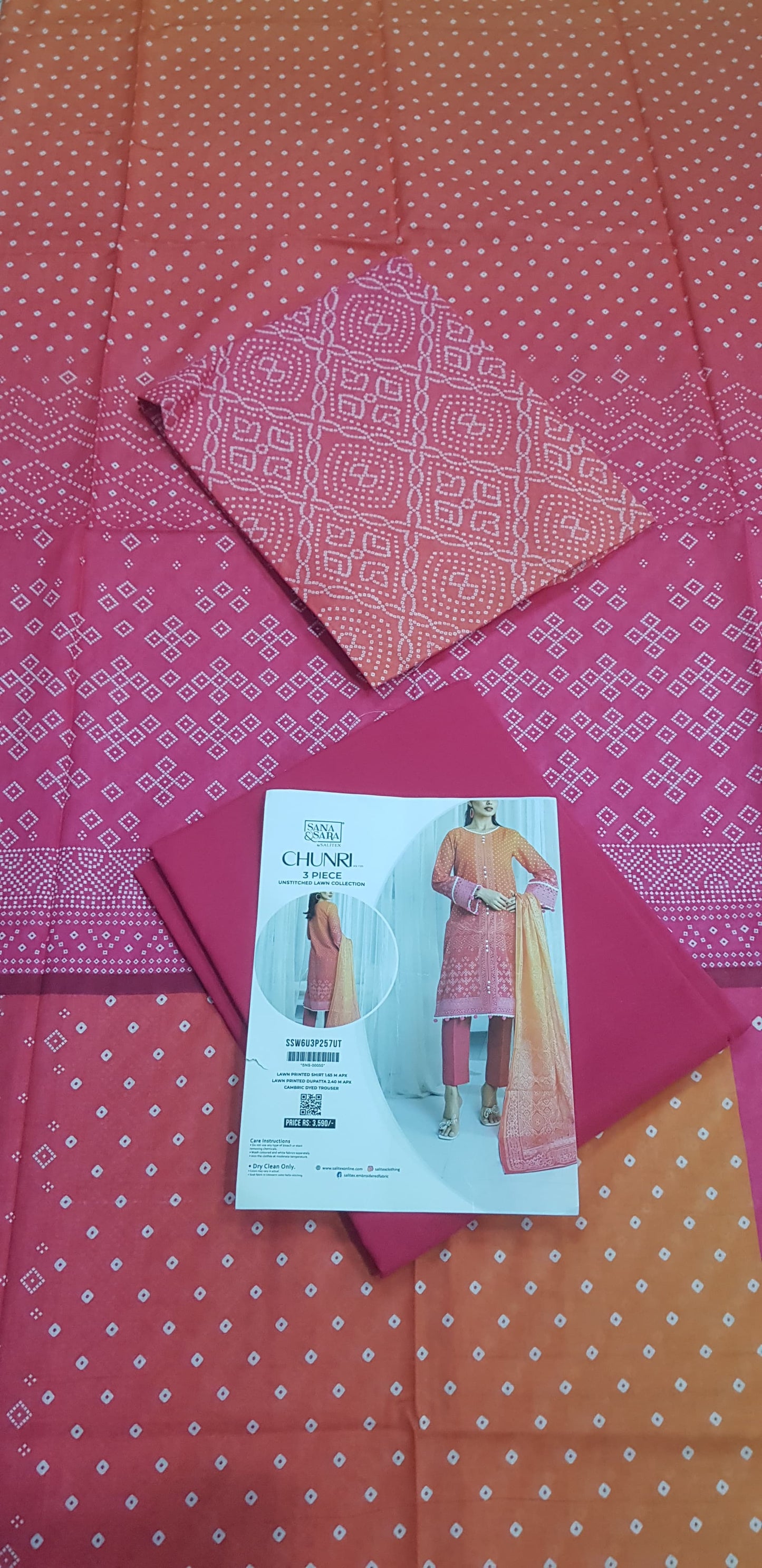 Salitex Chunri Salitex 100% Original Lawn ❤️ LAIRA by SANA& SARA