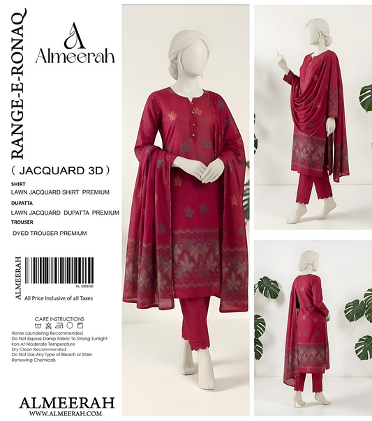RANGE-E-RONAQ – Almeerah 3pcs Unstitched Collection