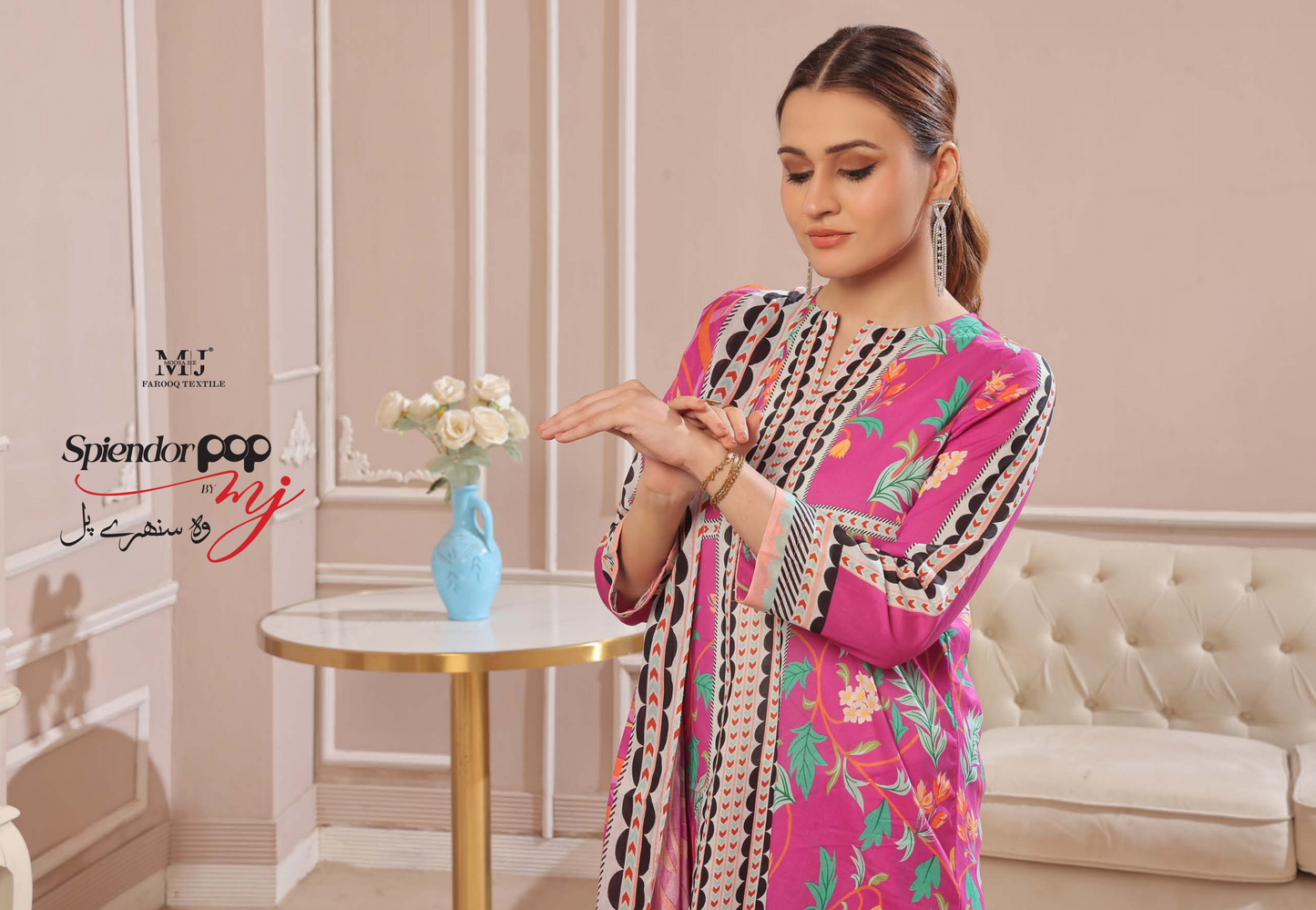 100% Original Spiendor Pop by MoosaJee Farooq Textile Lawn Unstitched 3 Pieces ❤️🔥