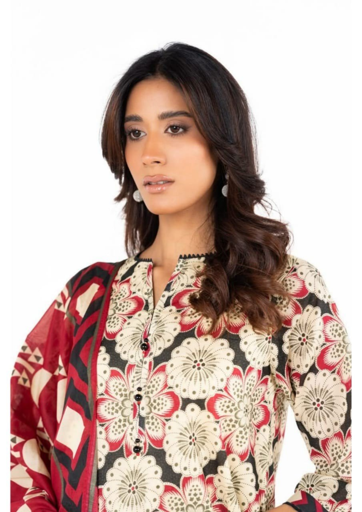 Alkaram Digital Printed Lawn 3 Piece ๐๐งก