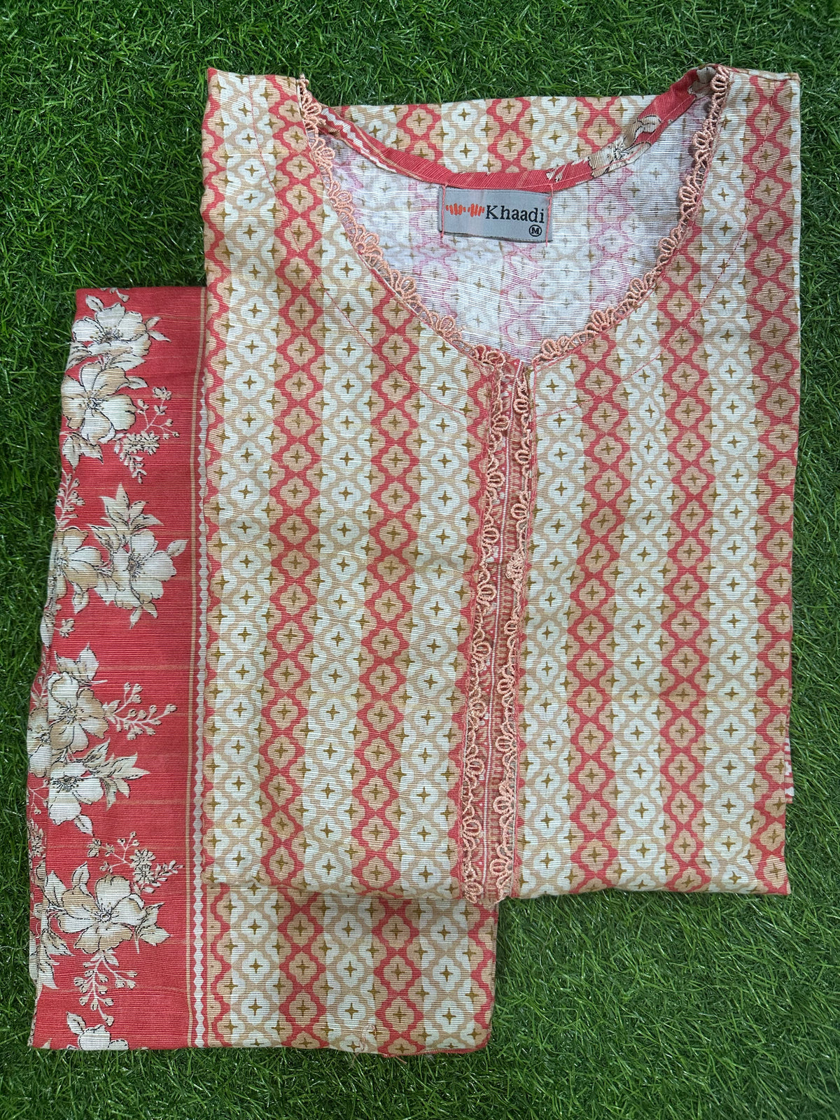 Khaadi Peach Stitch 2Pcs