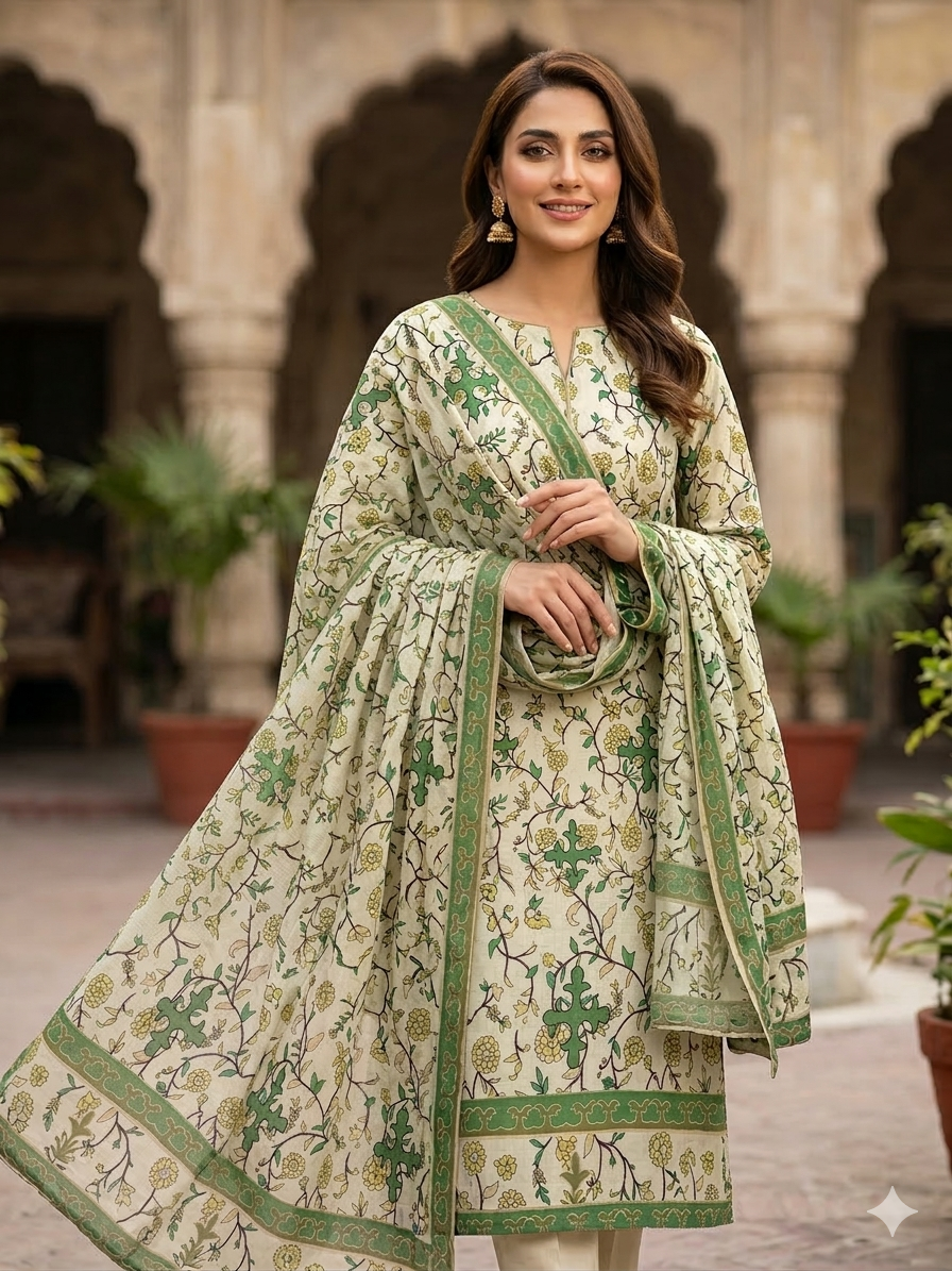 KHAADI 2PC LAWN COLLECTION
SHIRT + DUPATTA