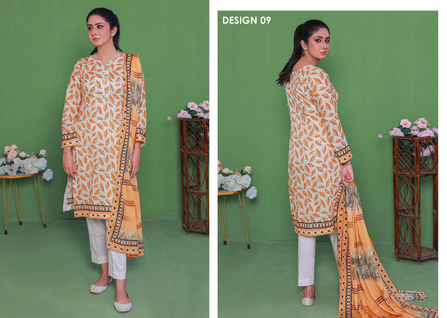 Leaves By Jawed Arts 100% Original Unstitched Lawn 3 Piece in Wholesale 🔥❤️