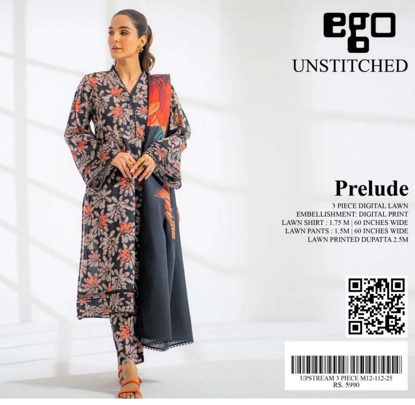 Ego Printed Unstitched 3PCs 🔥✨