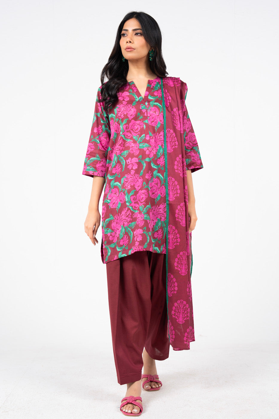 alkaram prints Digital Lawn Unstitched 3 Pieces ❤️