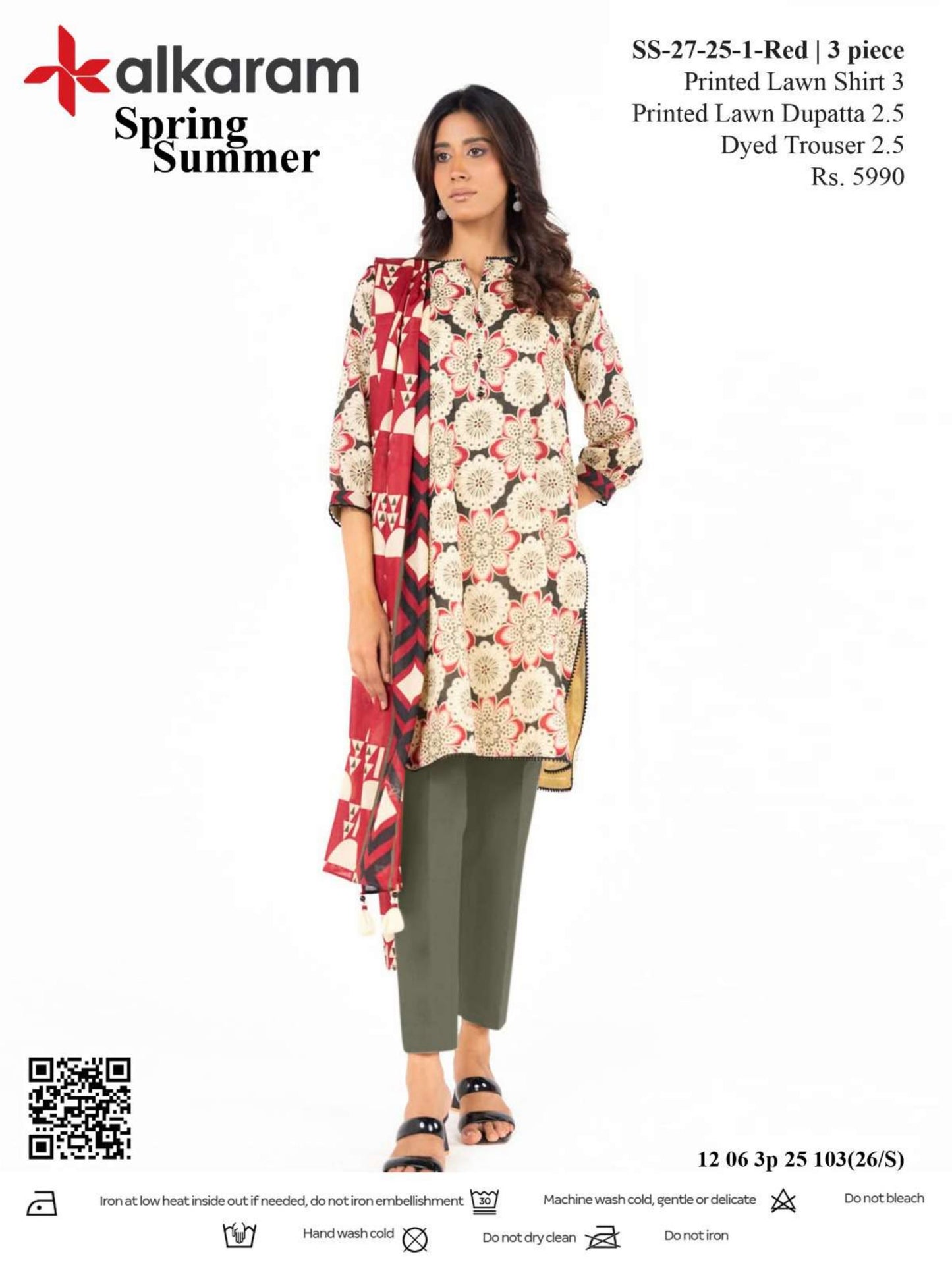 Alkaram Digital Printed Lawn 3 Piece 😉🧡