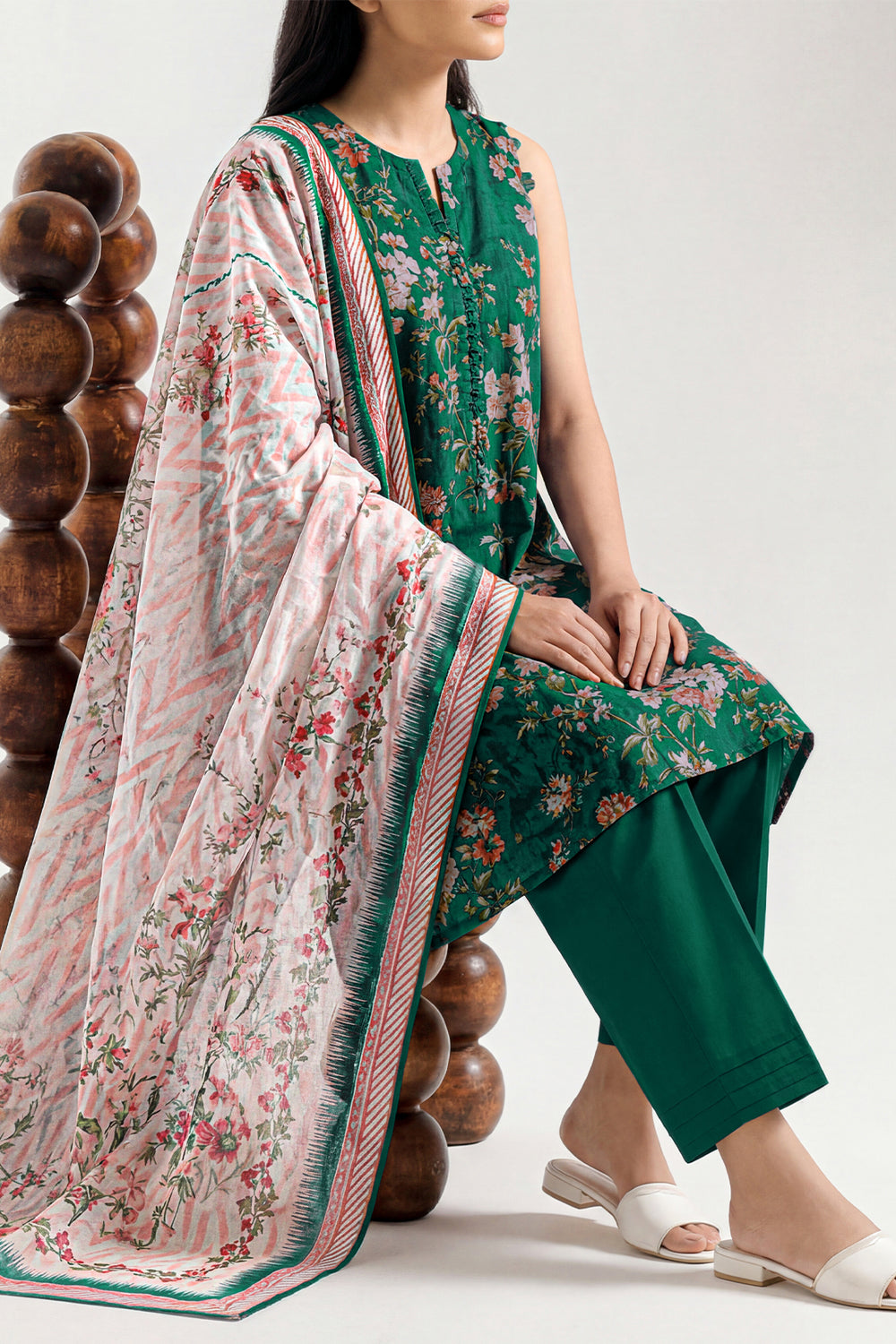 Saya Green 3PCs Printed Lawn Unstitched Collection