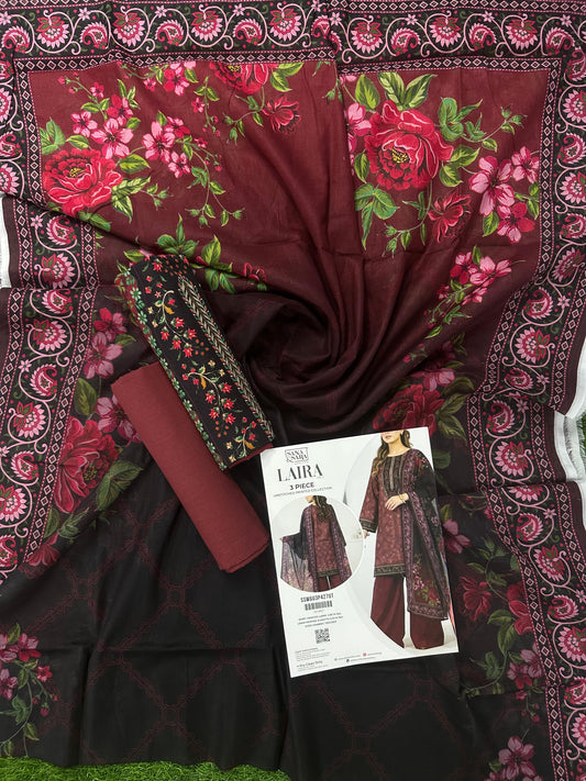 Eshaal Premium 3PC Lawn Collection Design No# SSW6U3P427UT