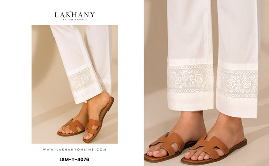 Lakhany 100 % Stitched Bottom in White 🤍