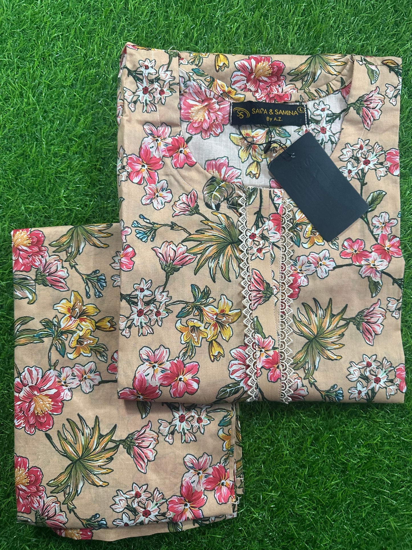 Saira & Samina Stitched CORDSET 2PCs Pure Lawn β Ready to Wear Collection
