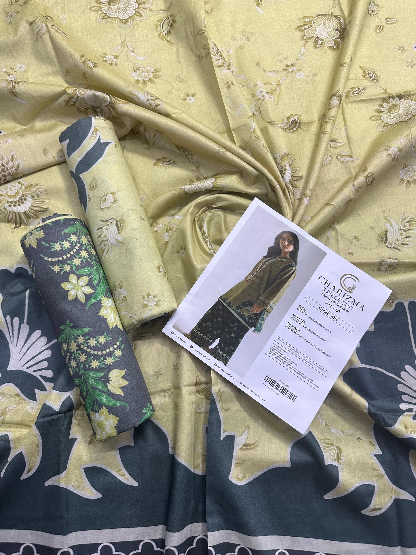 CHARIZMA LAWN UNSTITCHED COLLECTION – Vol 1_CH26-08