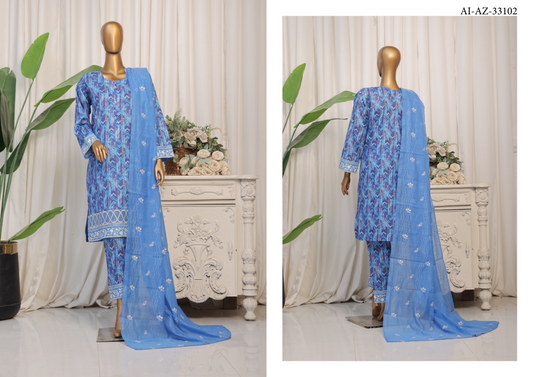Aifa Azure Stitched Embroidery Collection ๐งต๐
