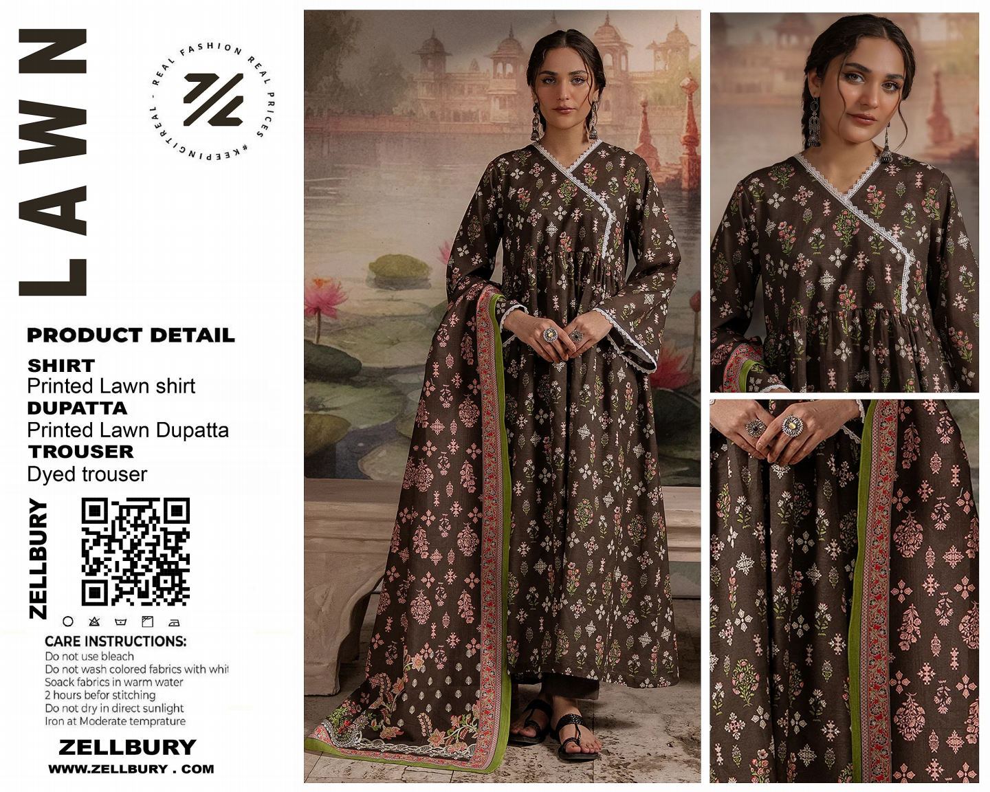 GulAhmed,Khaadi,Zellbury,Ego,Salitex,CrossStitch,Nishat,Firdous,Baroque,Maria.B,Alkaram ,SanaSafinaz Printed Unstitched 3P in 1299π΅π°π