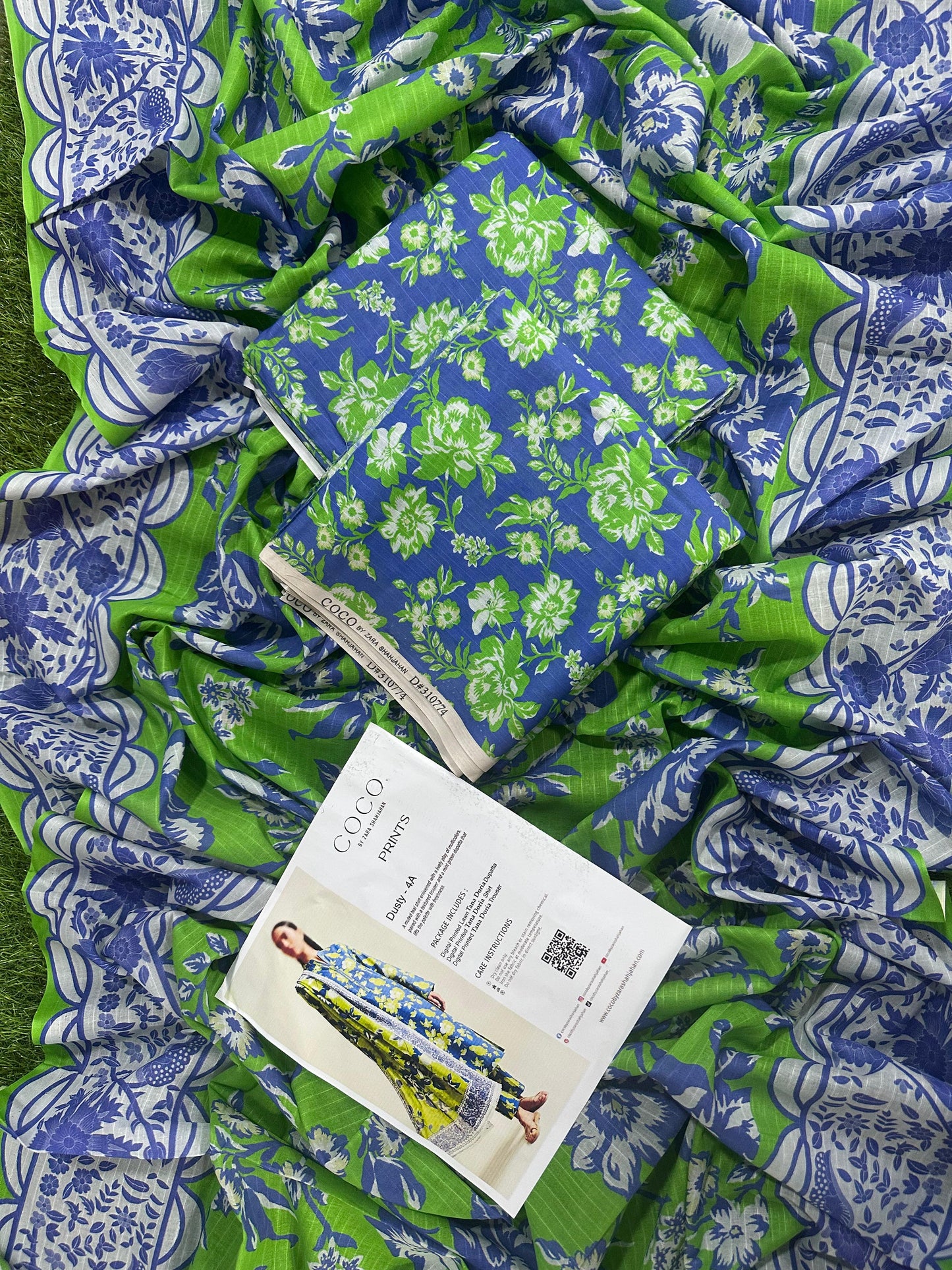 COCO Dusty - 4A - PRINTS 3PCS UNSTITCHED COLLECTION