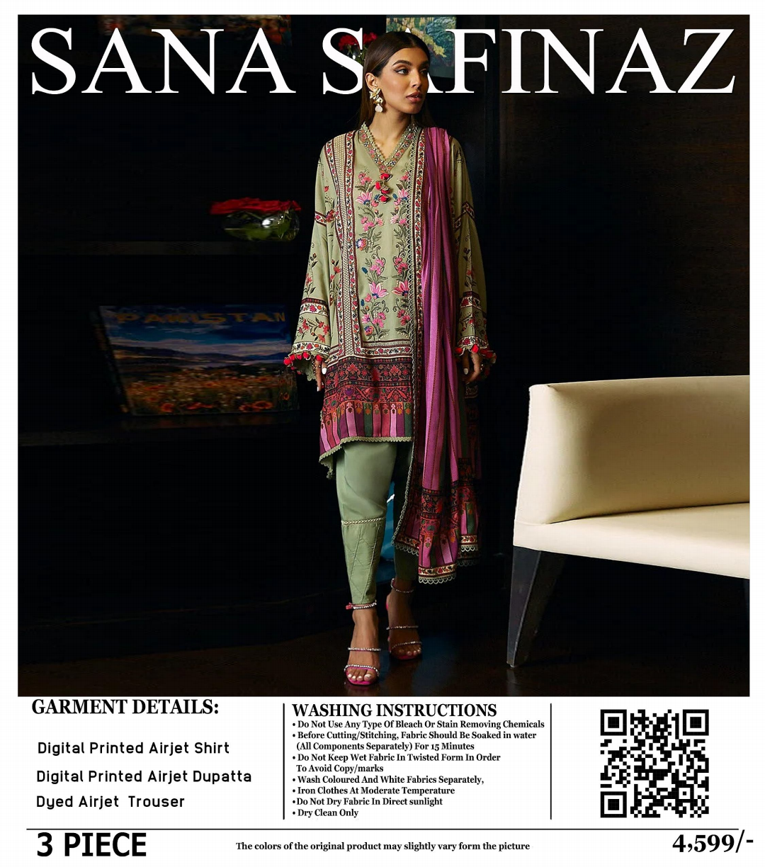 Sana Safinaz Lawn Unstitched 3 Pieces ❤️🔥