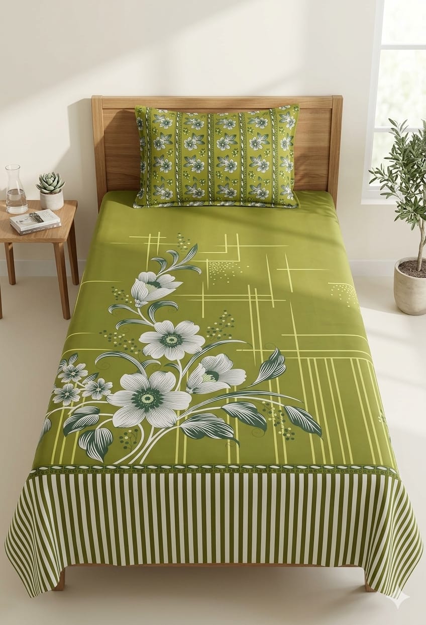 Single Bedsheet Salonika Pure Cotton Printed
