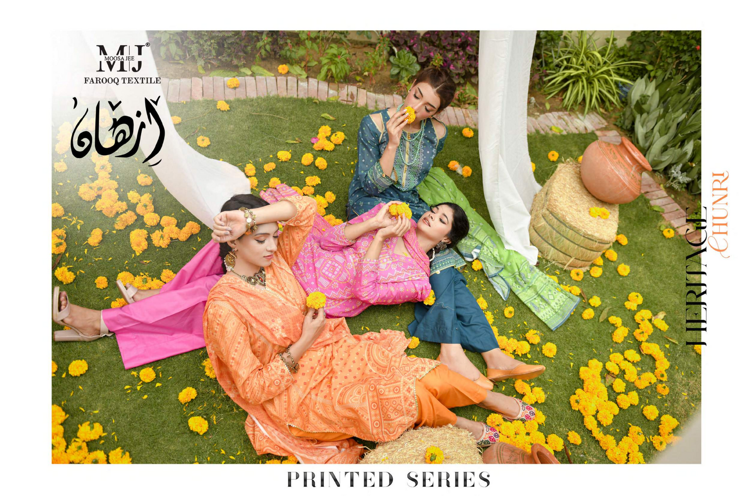 MoosaJee 100% Original Heritage Chunri Unstitched 3Ps๐๐ฅ